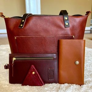 <NWOT>Portland Leather Brown Tote Bundle